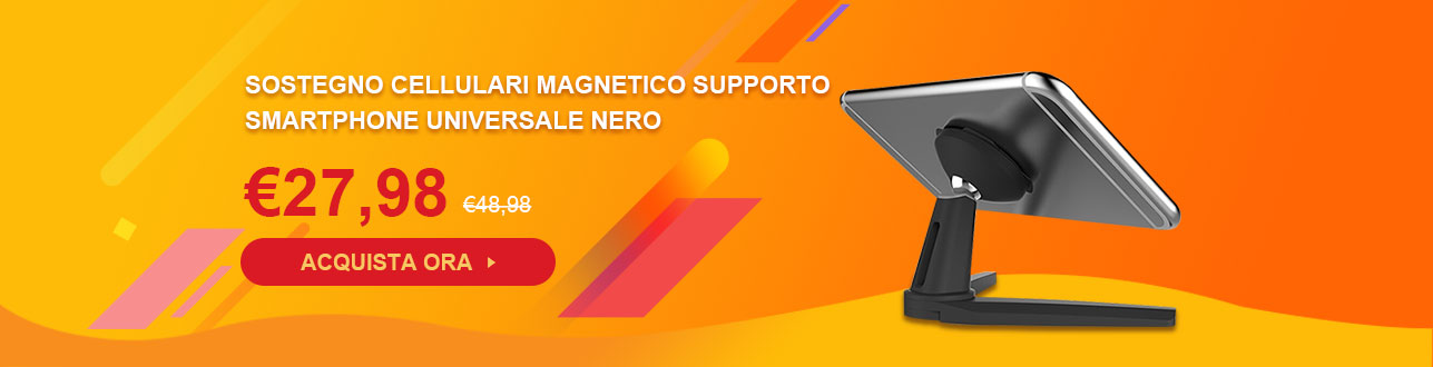 Sostegno Cellulari Magnetico Supporto Smartphone Universale Nero