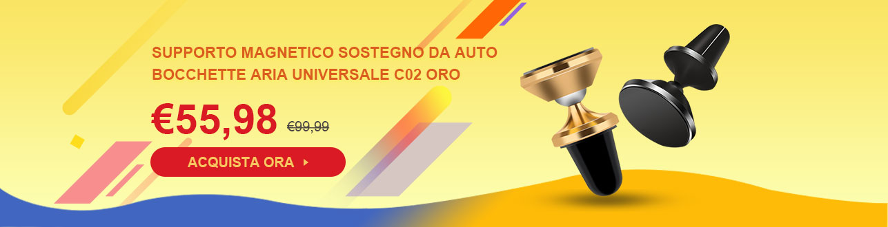 Supporto Magnetico Sostegno Da Auto Bocchette Aria Universale C02 Oro