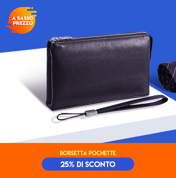 Borsetta Pochette Custodia In Pelle Universale H18 Nero