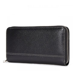 Borsetta Pochette Custodia In Pelle Lichee Pattern Universale H36 Nero