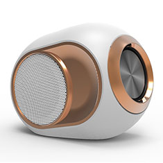Altoparlante Casse Mini Bluetooth Sostegnoble Stereo Speaker K05 per Realme C17 Bianco