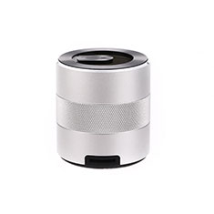 Altoparlante Casse Mini Bluetooth Sostegnoble Stereo Speaker K09 per Apple iPhone SE3 2022 Argento