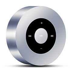 Altoparlante Casse Mini Bluetooth Sostegnoble Stereo Speaker S07 per Apple iPhone SE3 2022 Argento