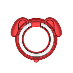 Anello Supporto Magnetico Sostegno Cellulari Universale H15 per Huawei Enjoy 10e Rosso
