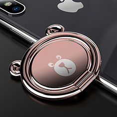 Anello Supporto Magnetico Sostegno Cellulari Universale S14 per Apple iPhone 11 Pro Max Oro Rosa