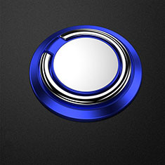 Anello Supporto Magnetico Sostegno Cellulari Universale Z04 per Asus Zenfone Max ZB555KL Blu