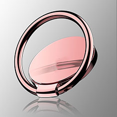 Anello Supporto Magnetico Sostegno Cellulari Universale Z16 per Apple iPhone SE3 2022 Oro Rosa