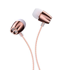 Auricolari Cuffie In Ear Stereo Universali Sport Corsa H26 per Oppo Reno3 A Oro Rosa