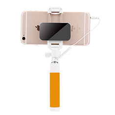 Bastoni Selfie Stick Asta Estensibile Cablato Universale S07 per Oppo A8 Giallo