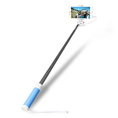 Bastoni Selfie Stick Asta Estensibile Cablato Universale S10 per Asus Zenfone 4 ZE554KL Cielo Blu