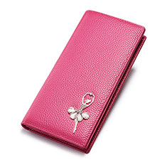 Borsetta Pochette Custodia In Pelle Ragazza Danzante Universale per Oppo A92 Rosa Caldo