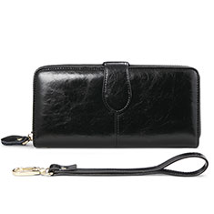 Borsetta Pochette Custodia In Pelle Universale H02 per Samsung Galaxy Z Flip4 5G Nero