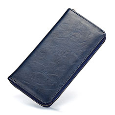Borsetta Pochette Custodia In Pelle Universale H09 per Blackberry Passport Silver Edition Blu