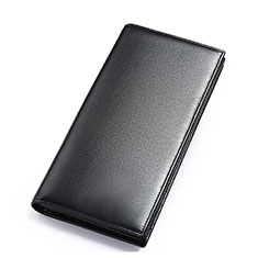 Borsetta Pochette Custodia In Pelle Universale H16 per Apple iPhone 12 Nero