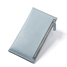 Borsetta Pochette Custodia In Pelle Universale H23 per Oppo A15 Cielo Blu