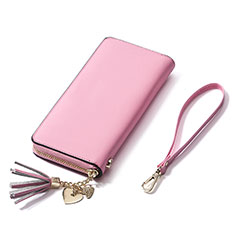 Borsetta Pochette Custodia In Pelle Universale H24 per Samsung Galaxy M21s Rosa