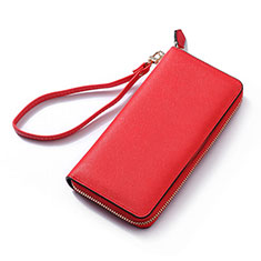 Borsetta Pochette Custodia In Pelle Universale H26 per Samsung Galaxy Note 10 Plus Rosso