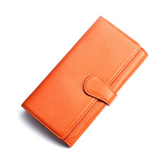 Borsetta Pochette Custodia In Pelle Universale K02 per Samsung Galaxy Note 10 Plus Arancione