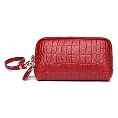 Borsetta Pochette Custodia In Pelle Universale K09 per Xiaomi Redmi Go Rosso