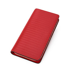 Borsetta Pochette Custodia In Pelle Universale K10 per Samsung Galaxy S21 Ultra 5G Rosso