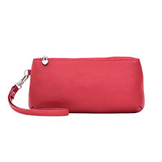 Borsetta Pochette Custodia In Pelle Universale K12 per Apple iPhone 13 Rosso