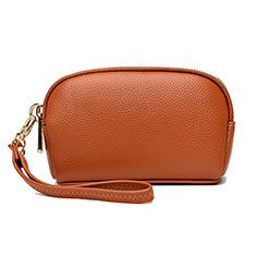 Borsetta Pochette Custodia In Pelle Universale K16 per Oppo A92 Arancione