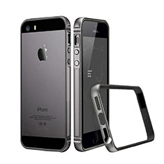 Bumper Lusso Alluminio Laterale per Apple iPhone 5 Grigio