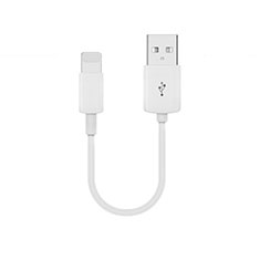 Cavo da USB a Cavetto Ricarica Carica 20cm S02 per Apple iPad 10.2 (2020) Bianco