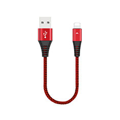 Cavo da USB a Cavetto Ricarica Carica 30cm D16 per Apple iPad Air Rosso