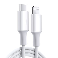 Cavo da USB a Cavetto Ricarica Carica C02 per Apple iPhone 13 Pro Bianco