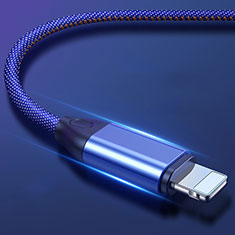 Cavo da USB a Cavetto Ricarica Carica C04 per Apple iPhone 13 Mini Blu