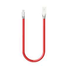 Cavo da USB a Cavetto Ricarica Carica C06 per Apple iPhone Xs Rosso