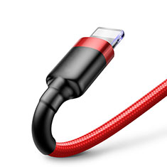 Cavo da USB a Cavetto Ricarica Carica C07 per Apple iPhone 8 Plus Rosso