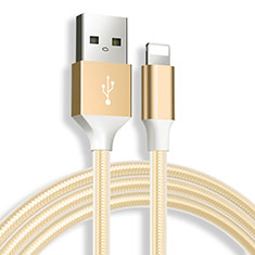 Cavo da USB a Cavetto Ricarica Carica D04 per Apple iPhone Xs Max Oro