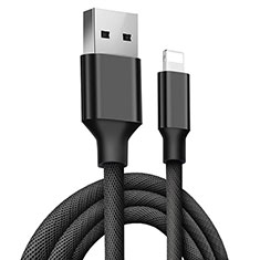 Cavo da USB a Cavetto Ricarica Carica D06 per Apple iPhone SE (2020) Nero