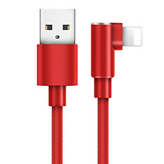 Cavo da USB a Cavetto Ricarica Carica D17 per Apple iPad Air 2 Rosso