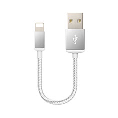 Cavo da USB a Cavetto Ricarica Carica D18 per Apple iPad 10.2 (2020) Argento