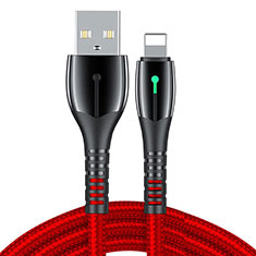 Cavo da USB a Cavetto Ricarica Carica D23 per Apple iPad 10.2 (2020) Rosso