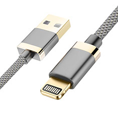 Cavo da USB a Cavetto Ricarica Carica D24 per Apple iPhone SE3 2022 Grigio
