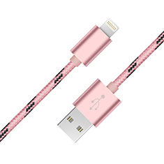 Cavo da USB a Cavetto Ricarica Carica L10 per Apple iPhone 13 Mini Rosa