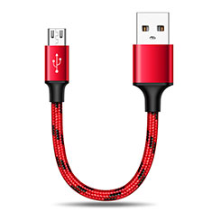 Cavo Micro USB Android Universale 25cm S02 per Sharp AQUOS Sense4 Plus Rosso