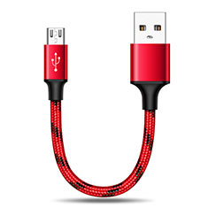 Cavo Micro USB Android Universale 25cm S02 per LG Q52 Rosso