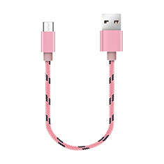 Cavo Micro USB Android Universale 25cm S05 per Oneplus Ace 3 5G Rosa