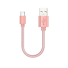 Cavo Type-C Android Universale 30cm S05 per Huawei Y6s Oro Rosa