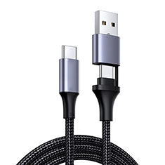 Cavo Type-C USB-C a Type-C USB-C 100W H01 per Apple iPhone 15 Grigio Scuro