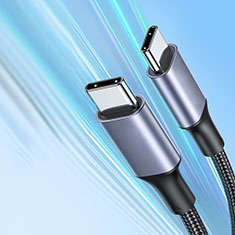 Cavo Type-C USB-C a Type-C USB-C 100W H05 per Samsung Galaxy Book Flex 13.3 NP930QCG Grigio Scuro