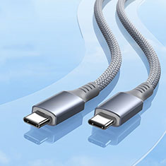Cavo Type-C USB-C a Type-C USB-C 100W H06 per Apple iPad Air 5 10.9 (2022) Grigio Scuro