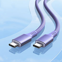 Cavo Type-C USB-C a Type-C USB-C 100W H06 per Apple iPhone 15 Plus Viola