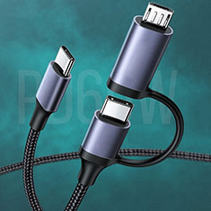 Cavo Type-C USB-C a Type-C USB-C 60W H02 per Apple iPad Air 5 10.9 (2022) Nero