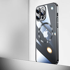 Cover Crystal Trasparente Rigida Cover con Mag-Safe Magnetic QC2 per Apple iPhone 14 Pro Nero